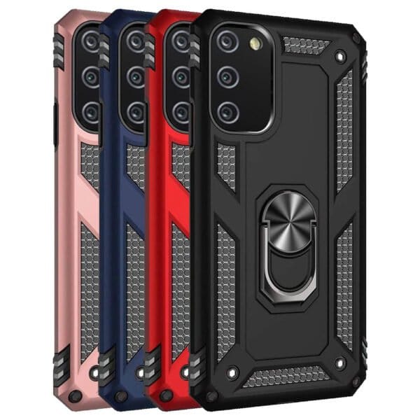 Slim Shockproof Ring Armor Stand Phone Case for Samsung Galaxy A03s - Image 1