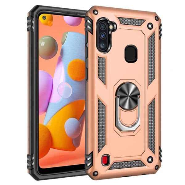 Slim Shockproof Ring Armor Stand Phone Case for Samsung Galaxy A11 - Image 3