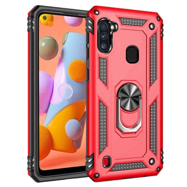 Slim Shockproof Ring Armor Stand Phone Case for Samsung Galaxy A11 - Image 4