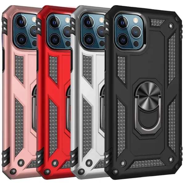 Slim Shockproof Ring Armor Case For iPhone 12 Pro Max - Image 1
