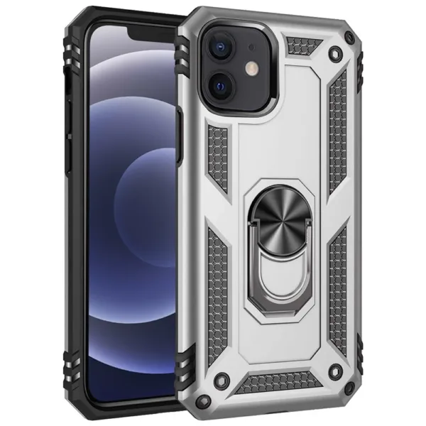 Slim Shockproof Ring Armor Case For iPhone 12 Mini - Image 4
