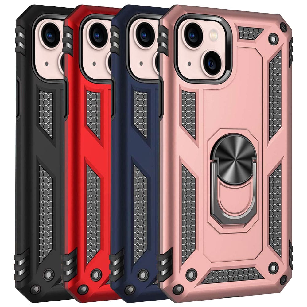 iphone 14 plus multi Slim Shockproof Ring Armor Case For iPhone 14 Plus - Image 1