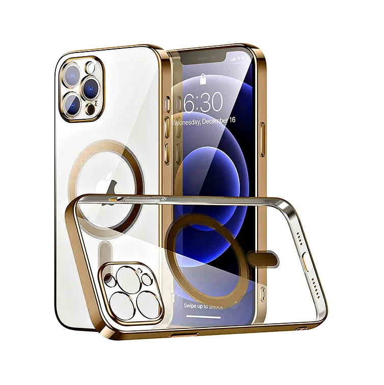 Magsafe Electro Plated Case Gold Magsafe Electro Plated Case For iPhone 15 Plus - Image 3