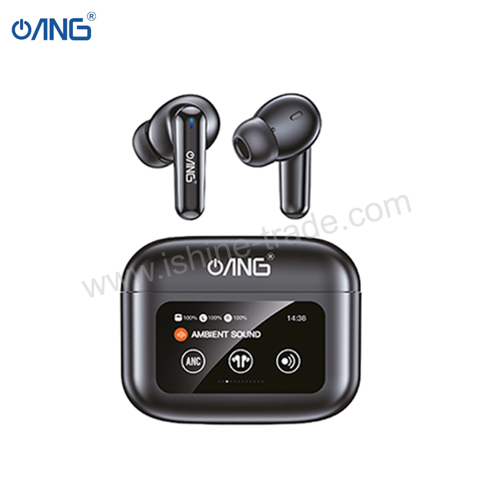 12B ANG T56 ANC + ENC Earbuds With LED Touch Screen – Black ANG T56 ANC + ENC Earbuds With LED Touch Screen - Image 2