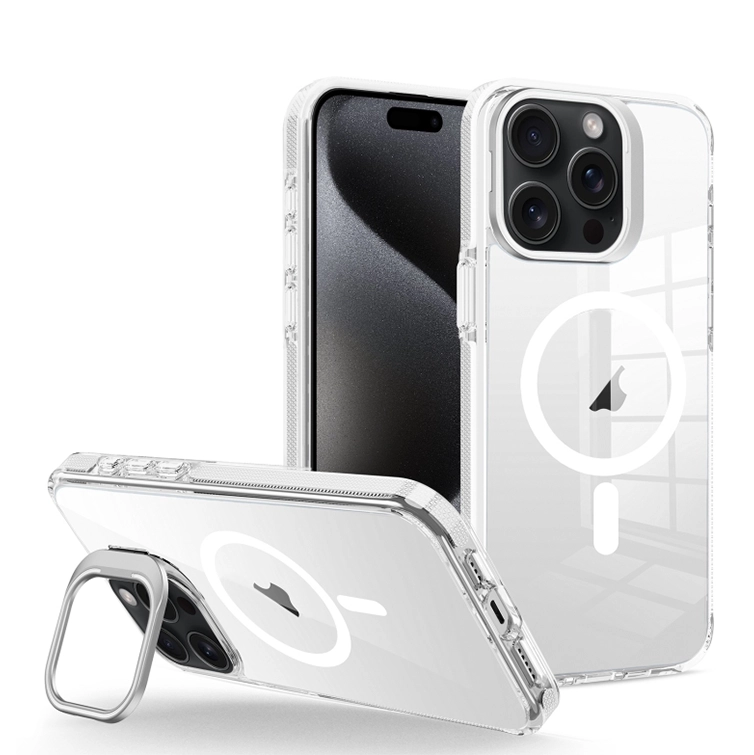 Acrylic Magnetic Attraction Case White Magnetic Attraction Case For iPhone 15 Pro Max - Image 4