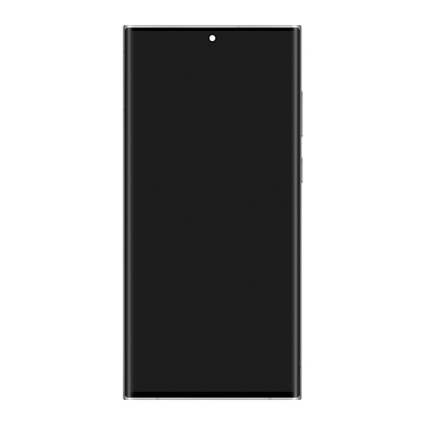 Replacement OLED LCD Screen For Samsung Galaxy S22 Ultra (S908) Silver - With Frame - Image 2
