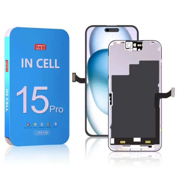 ZY HD+ Incell iPhone 15 Pro LCD Module Display and Touch Screen Digitizer Assembly - Image 1
