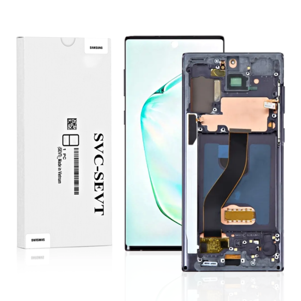 Genuine LCD Screen For Samsung Galaxy Note 10 (N970) With Frame and Touchpad – Black (GH82-20818A) - Image 1
