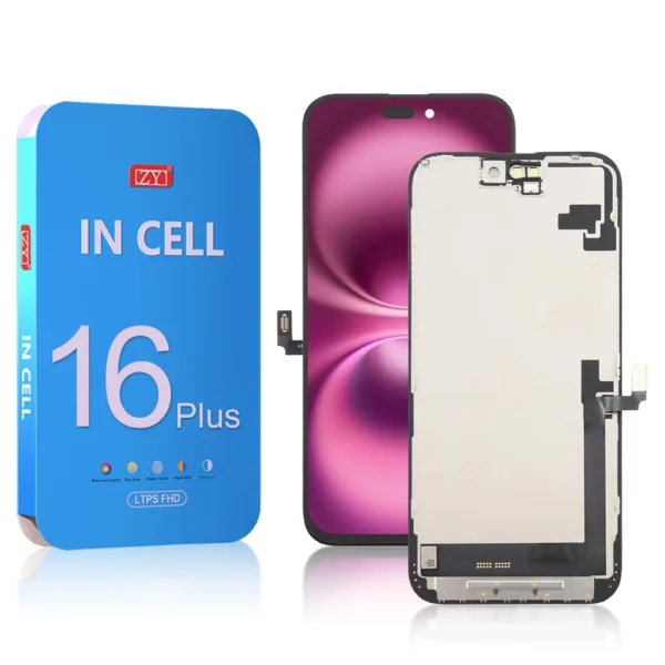 ZY HD+ Incell iPhone 16 Plus LCD Module Display and Touch Screen Digitizer Assembly - Image 1