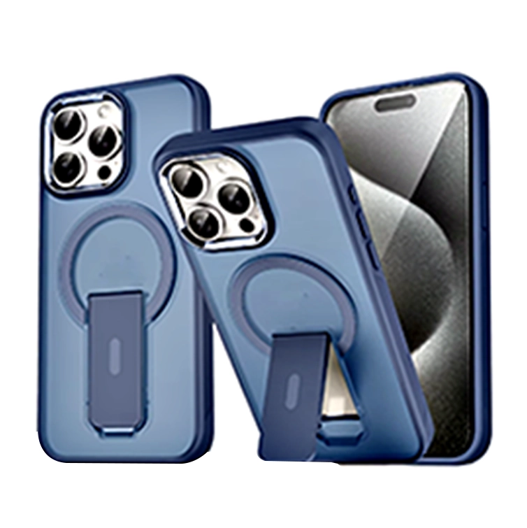 Xuanyin Magnetic Bracket Case Blue Xuanyin Magnetic Bracket Case For iPhone 12 Pro Max - Image 3