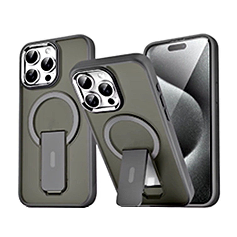 Xuanyin Magnetic Bracket Case Grey Xuanyin Magnetic Bracket Case For iPhone 12 Pro Max - Image 4