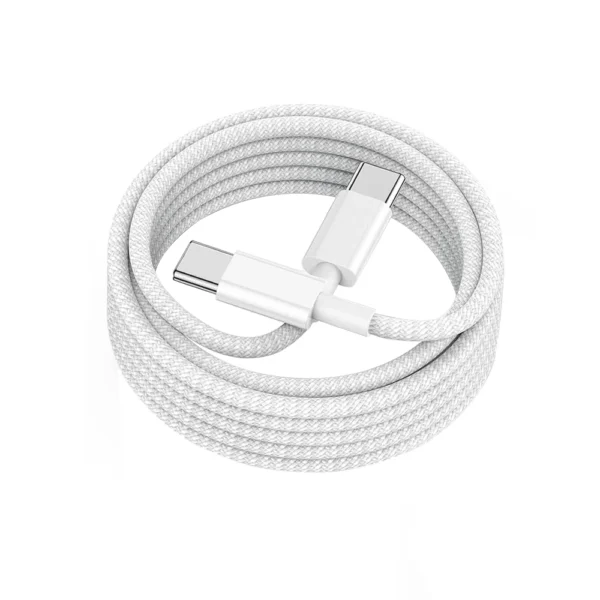 iPhone 15 PD USB C To USB C 1M Braided Data Cable - Image 1