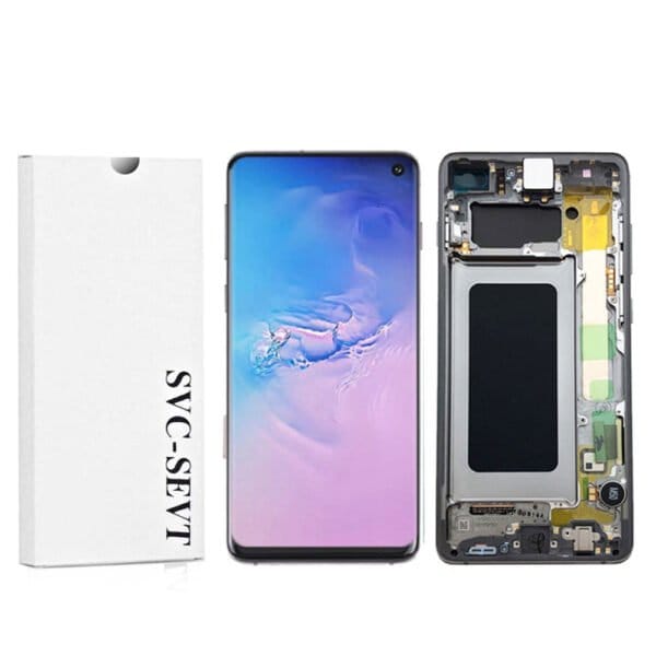 Genuine LCD Screen For Samsung Galaxy S10 (G973B) With Frame and Touchpad - Prism Black  (GH82-18835A) - Image 1