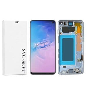Genuine LCD Screen For Samsung Galaxy S10 (G973B) With Frame and Touchpad - Prism Blue  (GH82-18835C)
