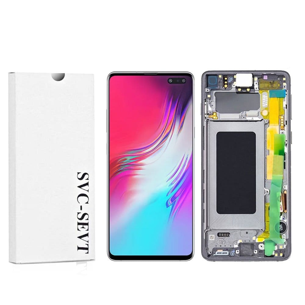 Samsung-Galaxy-S10-5G-SM-G977f-Black Genuine LCD Screen For Samsung Galaxy S10 5G (G977B) With Frame and Touchpad - Black  (GH82-20442B) - Image 1