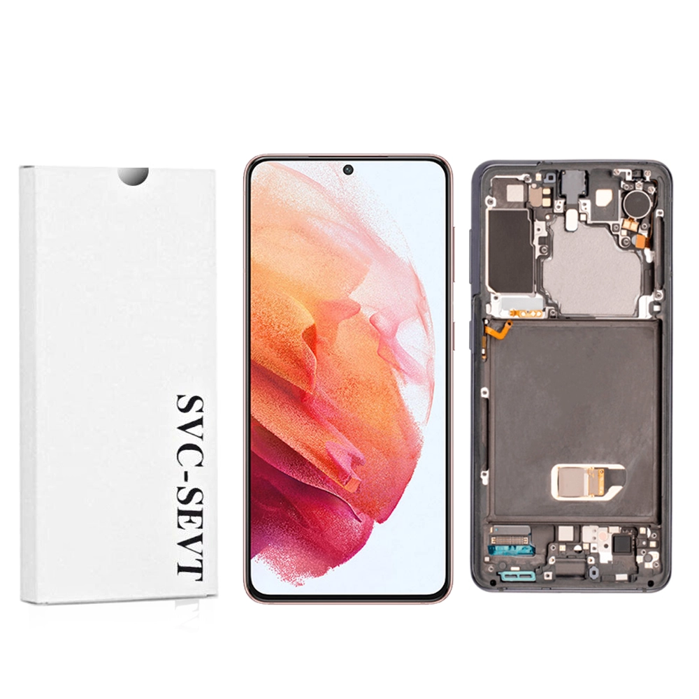 Samsung Galaxy S21 5G G991B-Grey Genuine LCD Screen For Samsung Galaxy S21 5G (G991B) With Frame and Touchpad - Phantom Grey  (GH82-27255A) - Image 1
