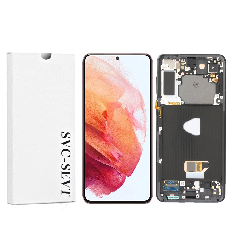 Samsung Galaxy S21 5G-volet Genuine LCD Screen For Samsung Galaxy S21 5G (G991B) With Frame and Touchpad - Phantom Violet  (GH82-27256B) - Image 1