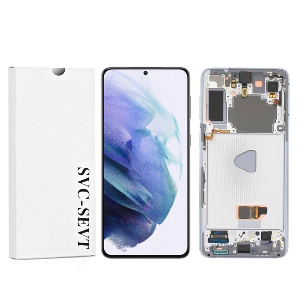 Samsung Galaxy S21 Plus 5G-Silver Genuine LCD Screen For Samsung Galaxy S21 Plus 5G (G996B) With Frame and Touchpad - Phantom Silver  (GH82-24553C) - Image 1