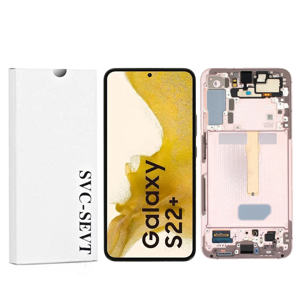 Samsung Galaxy S22 Plus 5G-pink Genuine LCD Screen For Samsung Galaxy S22 Plus 5G (S906B) With Frame and Touchpad - Pink Gold  (GH82-27500D) - Image 1