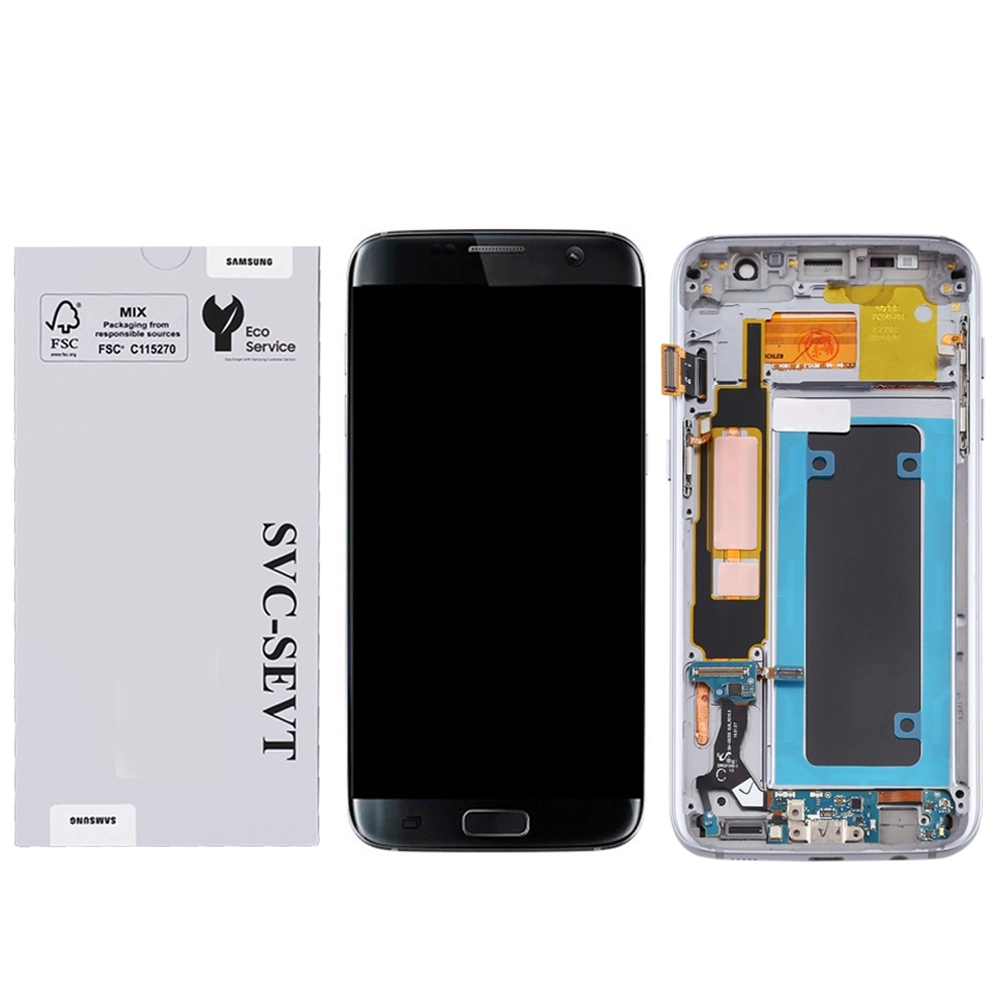 Samsung Galaxy S7 Edge-Black Genuine LCD Screen For Samsung Galaxy S7 Edge (G935) With Frame and Touchpad - Black  (GH97-18533A) - Image 1