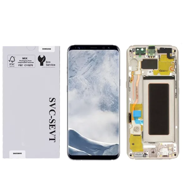 Genuine LCD Screen For Samsung Galaxy S8 Plus (G955) With Frame and  Touchpad - Maple Gold  (GH97-20470F) - Image 1