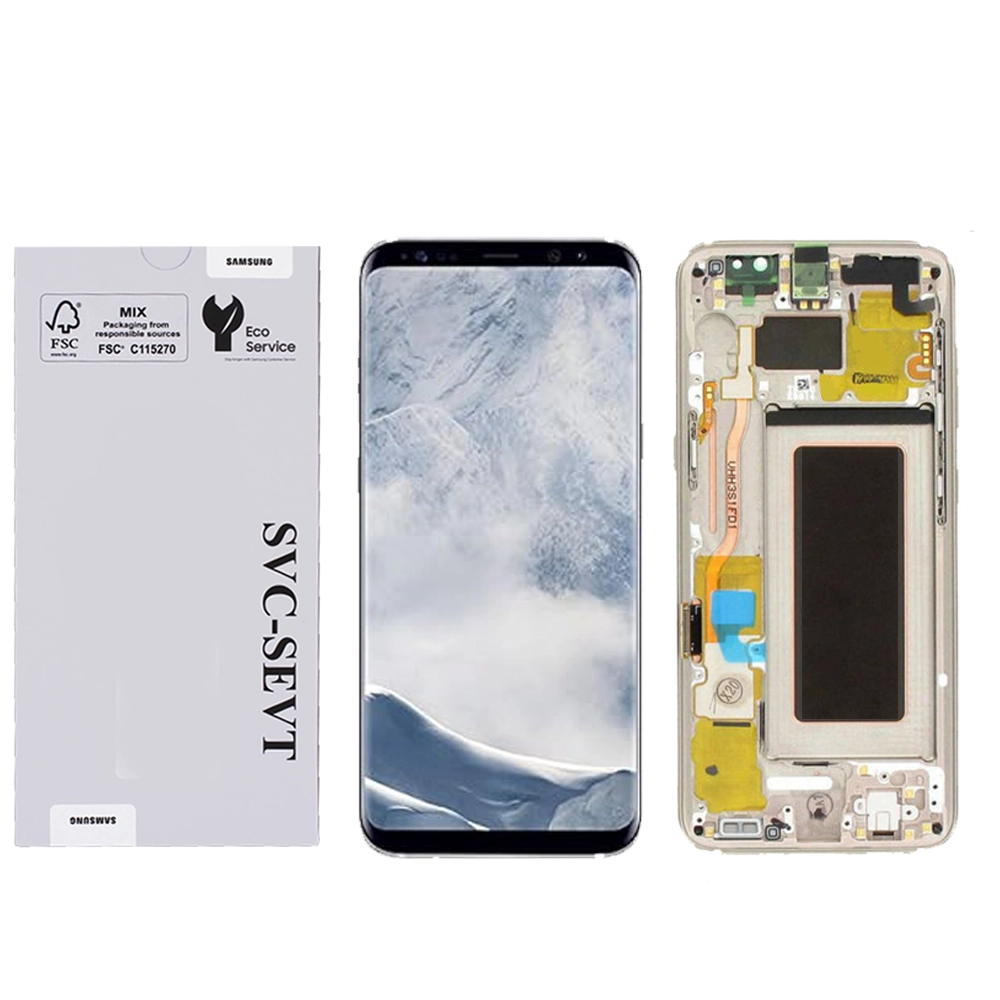 Samsung Galaxy S8 Plus (G955)-Maple Gold Genuine LCD Screen For Samsung Galaxy S8 Plus (G955) With Frame and  Touchpad - Maple Gold  (GH97-20470F) - Image 1
