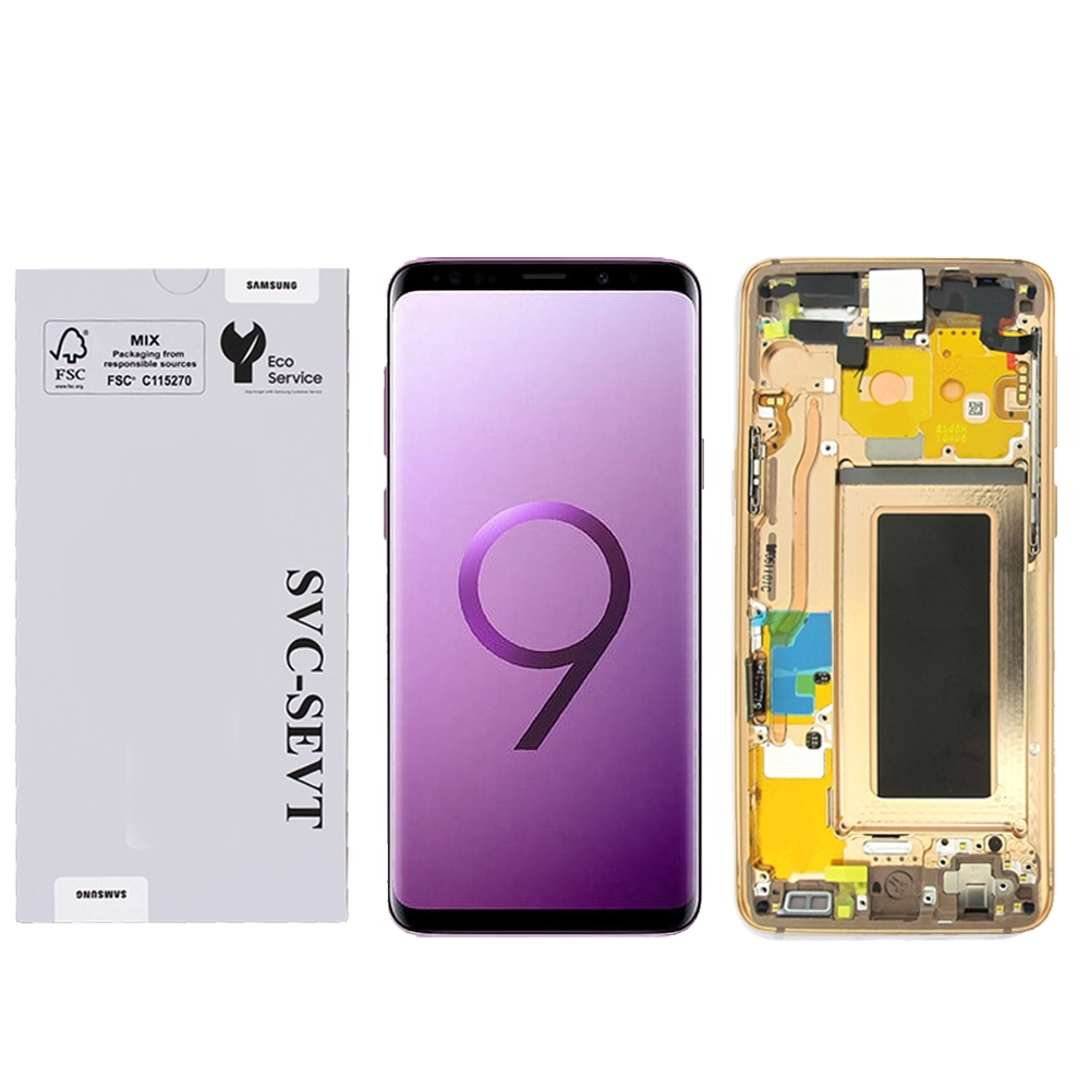 Samsung Galaxy S9 (G960)-Sunrise Gold Genuine LCD Screen For Samsung Galaxy S9 (G960) With Frame and Touchpad - Sunrise Gold  (GH97-21696E) - Image 1