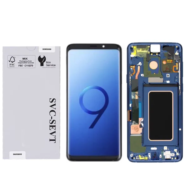 Genuine LCD Screen For Samsung Galaxy S9 Plus (G965) With Frame and Touchpad - Blue  (GH97-21691D) - Image 1