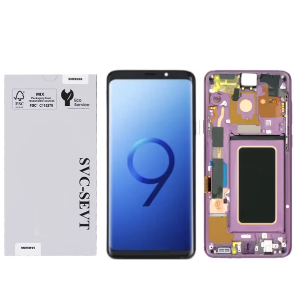 Genuine LCD Screen For Samsung Galaxy S9 Plus (G965) With Frame and  Touchpad - Lilac Purple  (GH97-21691B) - Image 1