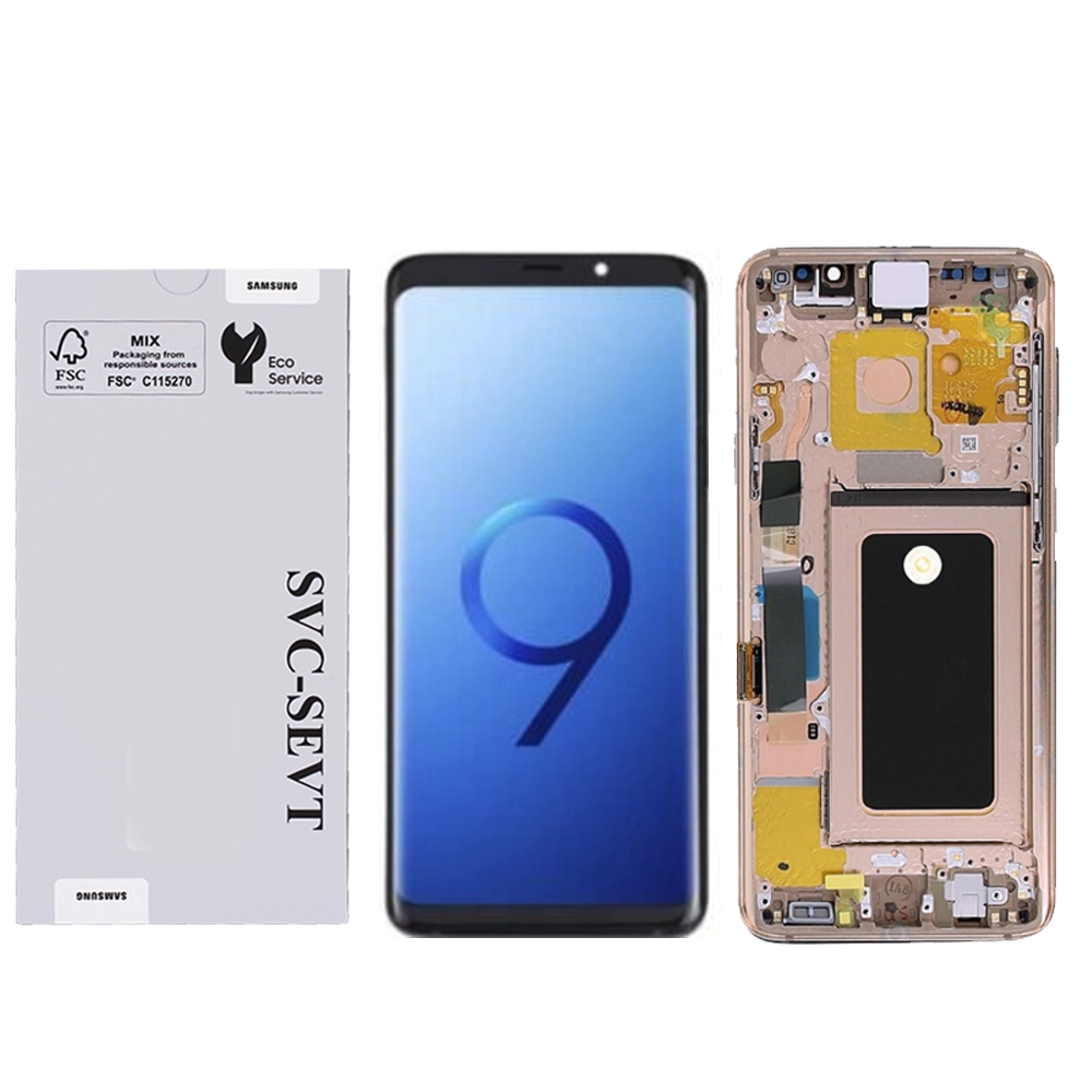 Samsung Galaxy S9 Plus-Sunrise Gold Genuine LCD Screen For Samsung Galaxy S9 Plus (G965) With Frame and  Touchpad - Sunrise Gold  (GH97-21691E) - Image 1