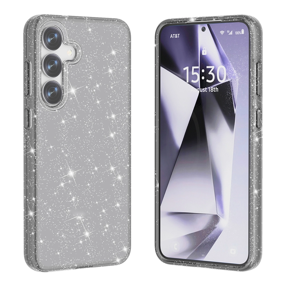 11B Transparent Starpoint Case Samsung S24 Black Glittered Starpoint Case For Samsung Galaxy S24 / S25 - Image 2