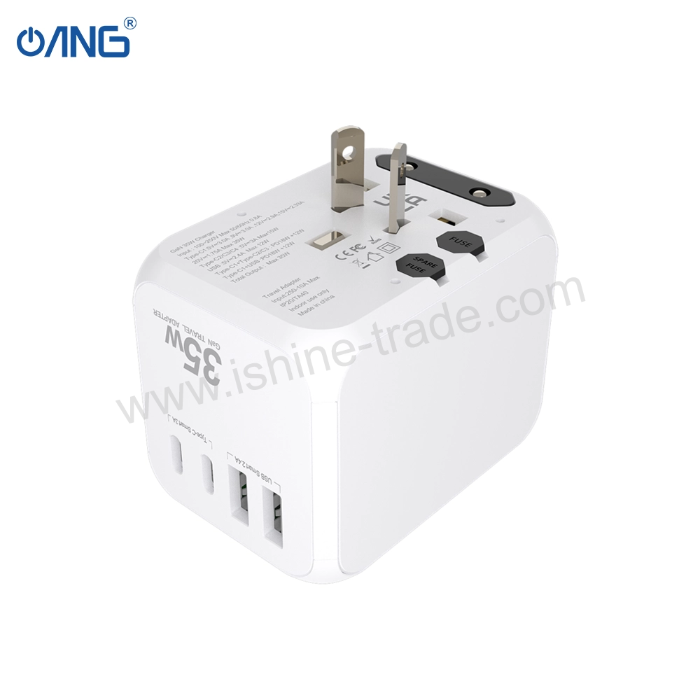 14B-ANG-Y149-35W-Universal-Worldwide-35W-GaN-5-Ports-Travel-Adapter.webp ANG Y149 35W Universal Worldwide 35W GaN 5 Ports Travel Adapter - Image 2