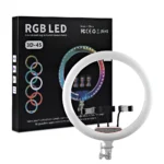 3D-45 RGB 18 inch Multi Colour Soft Ring Light With Tripod