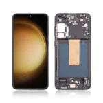 Replacement LCD Screen For Samsung Galaxy S23 Plus Black - With Frame