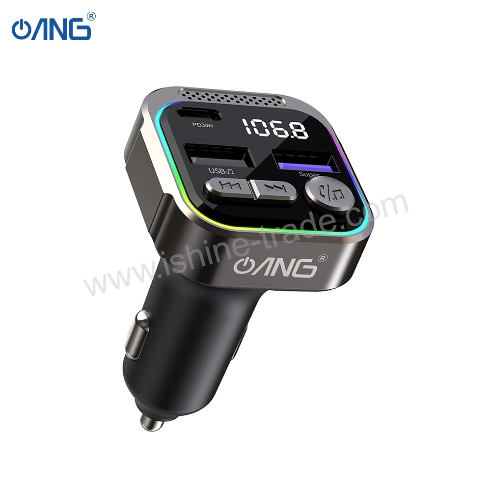 35B-ANG-FT-02-Single-PD-30W-Dual-QC3.0-18W-In-Car-Bluetooth-FM-Transmitter-12V.webp ANG FT-02 Single PD 30W + Dual QC3.0 18W In Car Bluetooth FM Transmitter 12V - Image 2