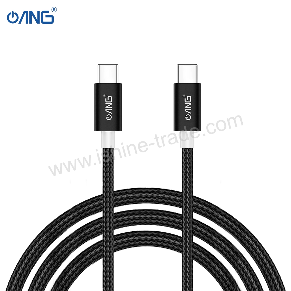 48B-ANG-BT029-–-USB-C-TO-USB-C-PD-60W-Braided-Data-Cable-1-Meter.webp ANG BT029 - USB C TO USB C PD 60W Braided Data Cable 1 Meter - Image 2