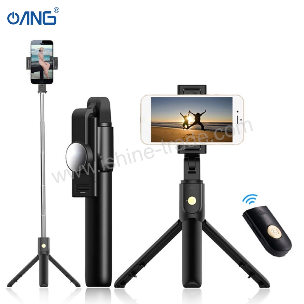 48B-ANG-K10S-–-Mobile-Phone-Bluetooth-Selfie-Stick-With-2-Mood-Lights-Tripod.webp ANG K10S - Mobile Phone Bluetooth Selfie Stick With 2 Mood Lights & Tripod - Image 2