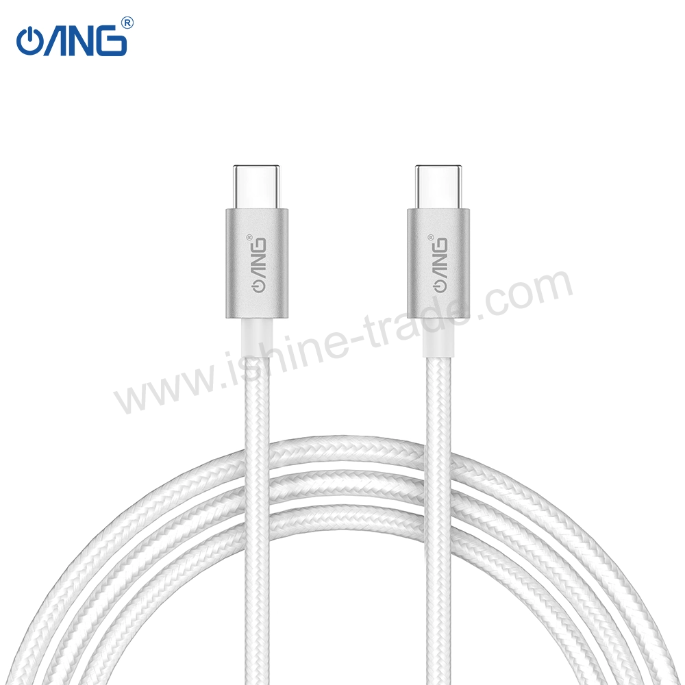 48C-ANG-BT029-–-USB-C-TO-USB-C-PD-60W-Braided-Data-Cable-1-Meter.webp ANG BT029 - USB C TO USB C PD 60W Braided Data Cable 1 Meter - Image 3