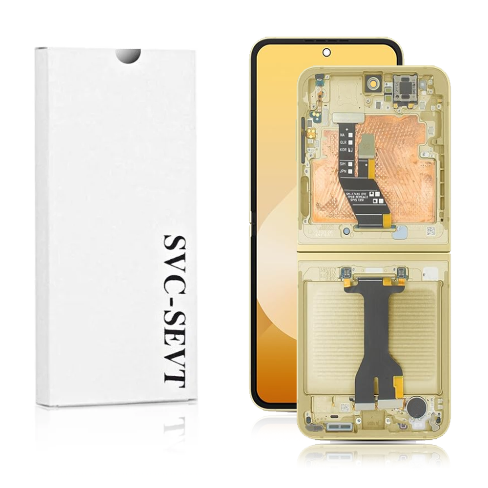 4A-Genuine-LCD-Screen-For-Samsung-Galaxy-Z-FLIP-6-5G-F741-With-Frame-and-Touchpad-–-Yellow-GH82-35013B.webp Genuine LCD Screen For Samsung Galaxy Z FLIP 6 5G (F741) With Frame and Touchpad – Yellow (GH82-35013B) - Image 1