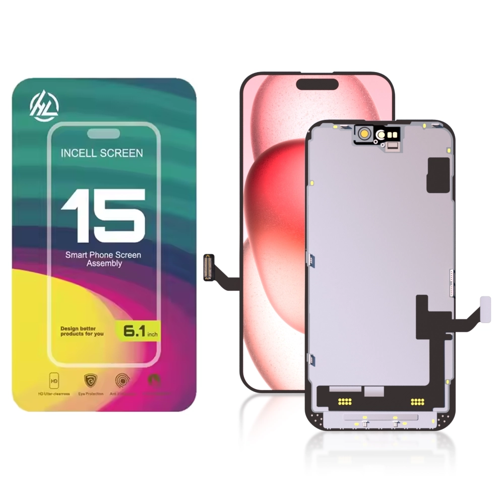 7A-HL-incell-HD-LCD-For-iPhone-15-.webp HL HD+ Incell iPhone 15 LCD Module Display and Touch Screen Digitizer Assembly - Image 1
