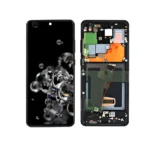 Replacement OLED LCD Screen For Samsung Galaxy S20 Ultra 5G (G986) Black - With Frame