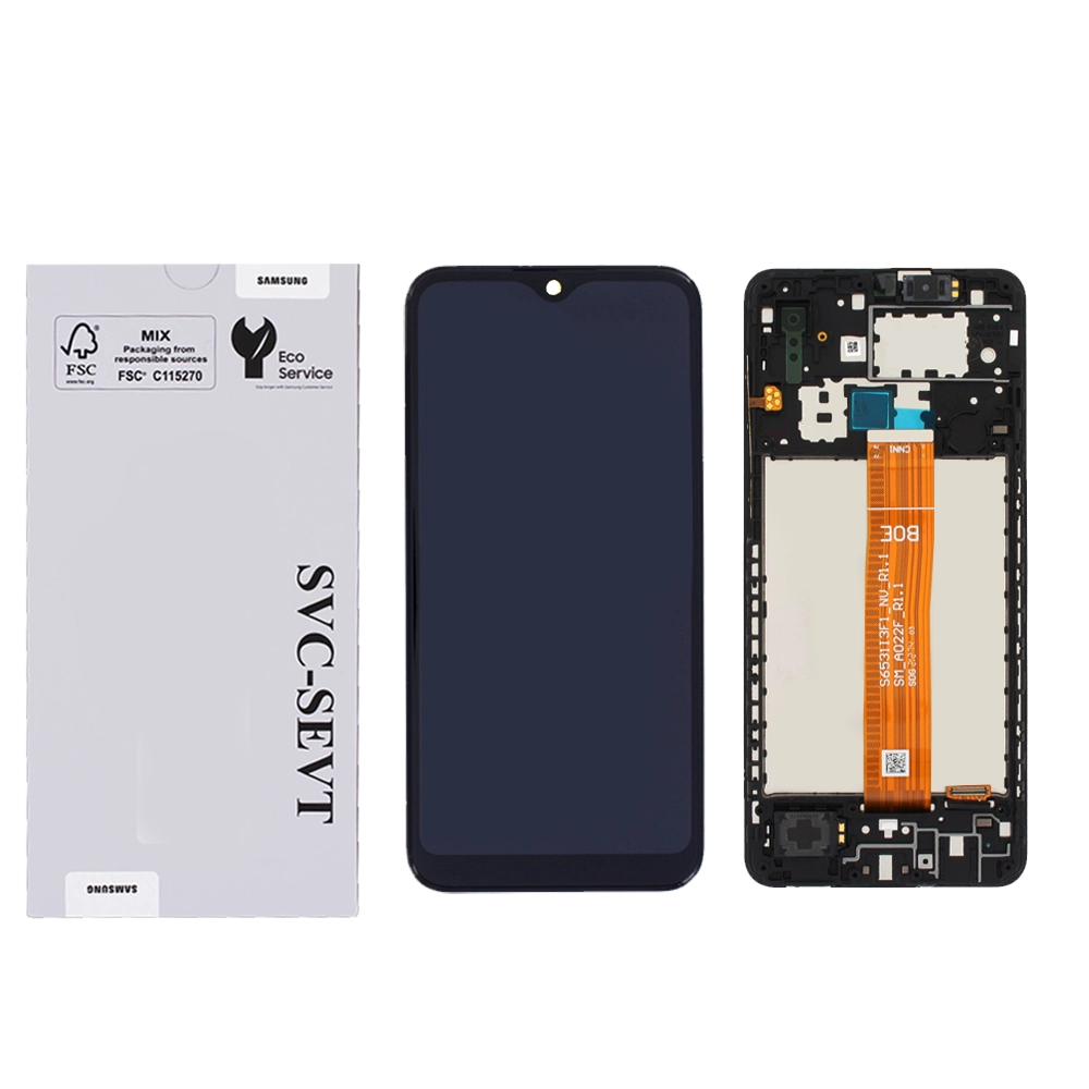 Samsung-Galaxy-A01-Core-A013-Black.webp Genuine LCD Screen For Samsung Galaxy A01 Core (A013) With Frame and Touchpad - Black  (GH82-23392A) - Image 1