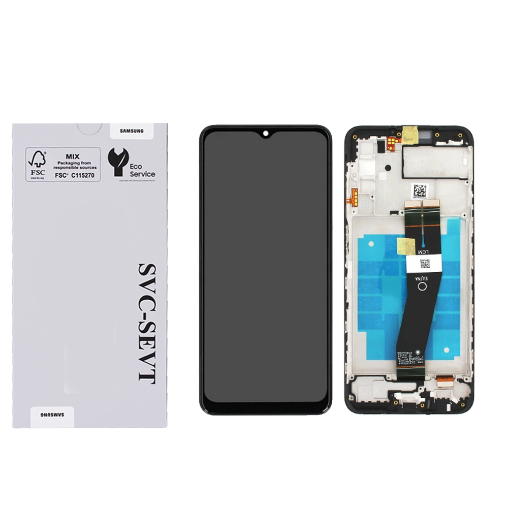 Samsung-Galaxy-A03-Black.webp Genuine LCD Screen For Samsung Galaxy A03 (A035) With Frame and Touchpad - Black  (GH81-21626A) - Image 1