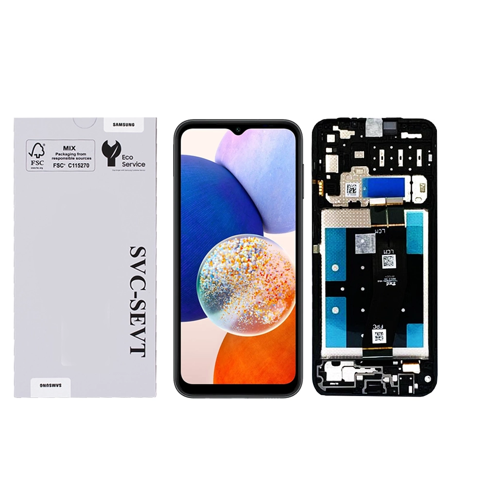 Samsung-Galaxy-A14-4G-A145-Black.webp Genuine LCD Screen For Samsung Galaxy A14 4G (A145) With Frame and Touchpad- Black  (GH81-23541A) - Image 1