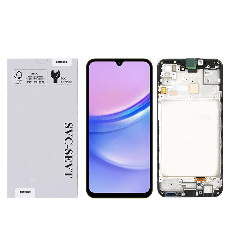Samsung-Galaxy-A15-Black.webp Genuine LCD Screen For Samsung Galaxy A15 4G/5G (A156/A155) With Frame and Touchpad - Black  (GH82-33637A) - Image 1