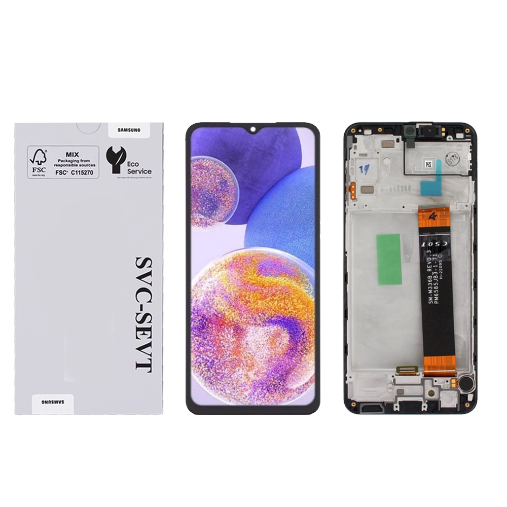 Samsung-Galaxy-A23-4G-Black.webp Genuine LCD Screen For Samsung Galaxy A23 4G (A235) With Frame and Touchpad - Black  (GH82-28657A) - Image 1