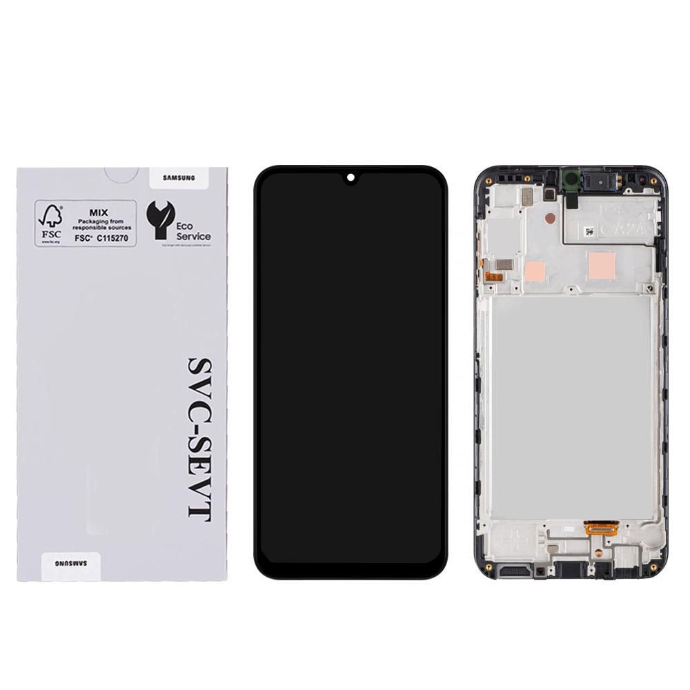Samsung-Galaxy-A24-4G-A425-Black.webp Genuine LCD Screen for Samsung Galaxy A24 4G (A425) with Frame and Touchpad - Black  (GH82-31240A) - Image 1