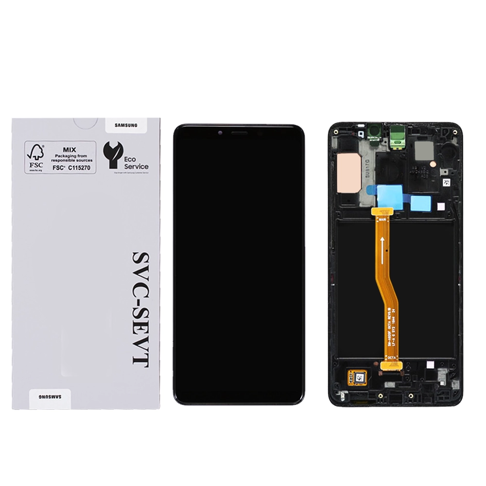 Samsung-Galaxy-A9-2018-Black.webp Genuine LCD Screen For Samsung Galaxy A9 2018 (A920) With Frame & Touchpad - Black  (GH82-18308A) - Image 1