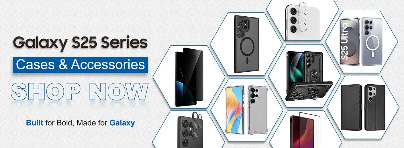 iPhone 16 Series Accessories Banner Final Samsung Galxy S25 Series Accessories Banner slider Boltify Limited T/A iShine Trade
