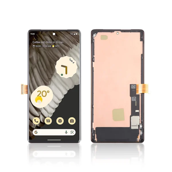 Pull Out A Grade Replacement LCD Screen Display Touch and Digitizer Assembly For Google Pixel 7 Pro Black - With Frame - Image 1